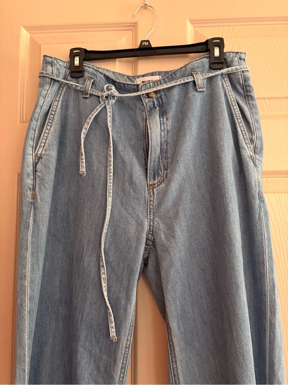 PAIGE Light Blue Denim Flare Jeans